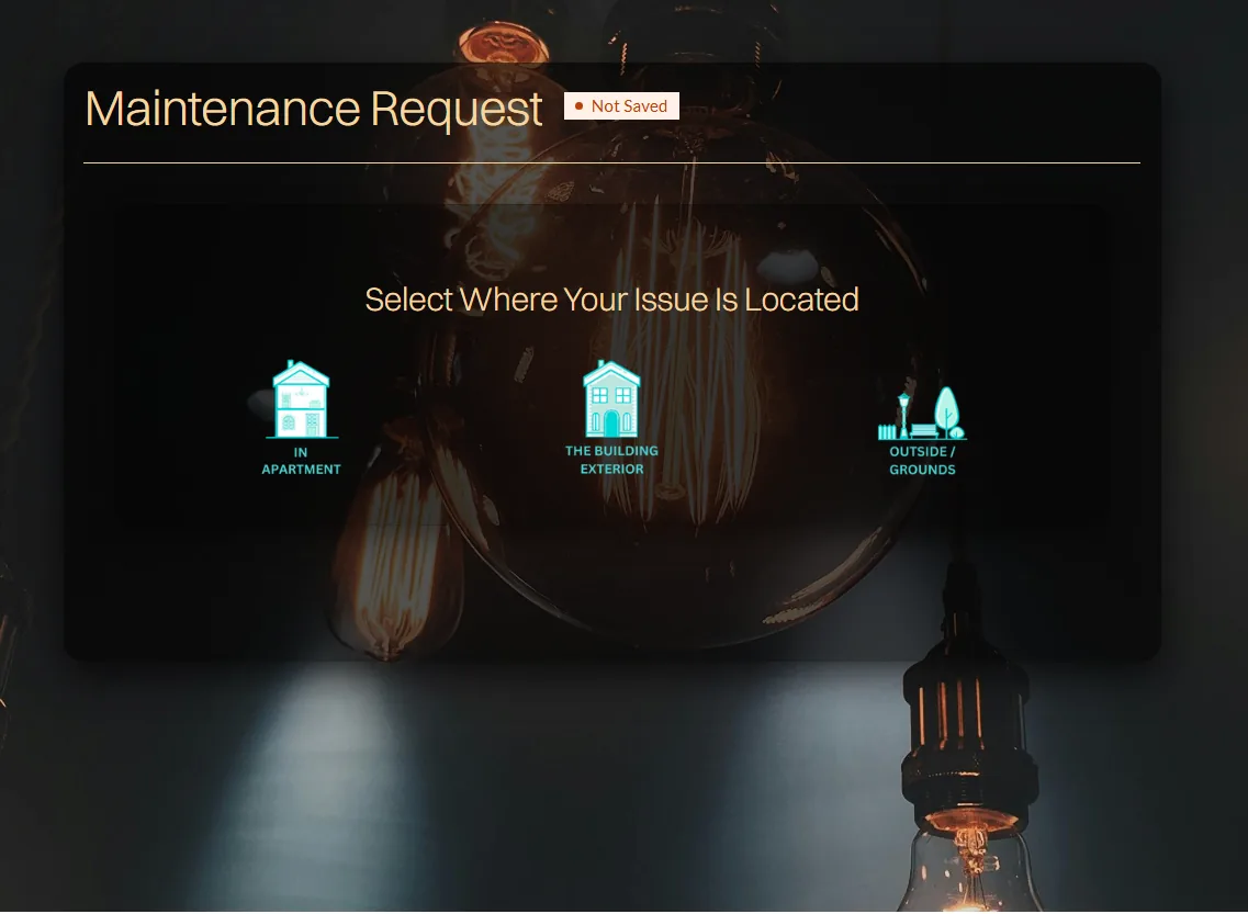 Online maintenance requests