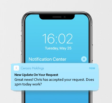 Mobile app push notifications