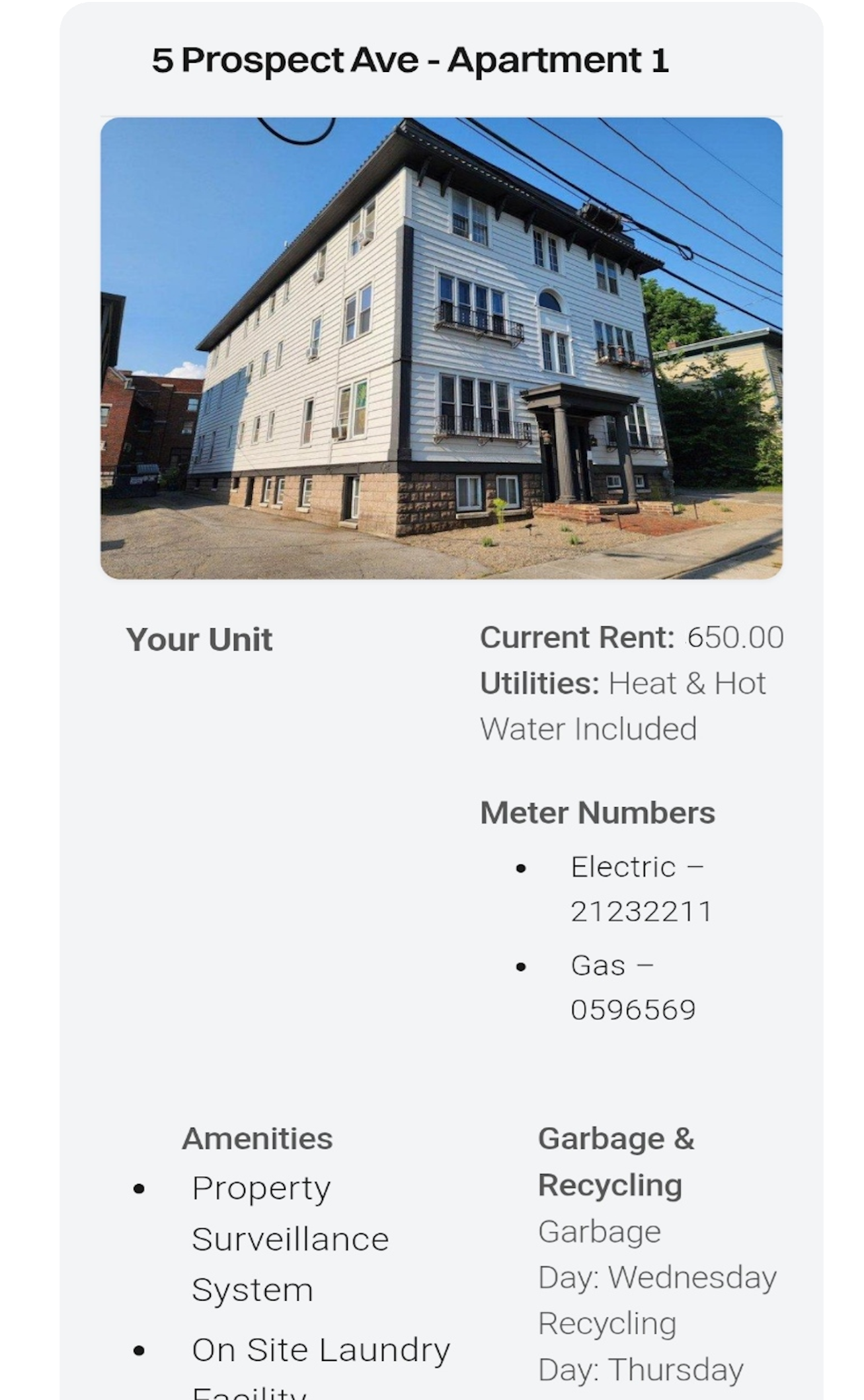 View building and unit details