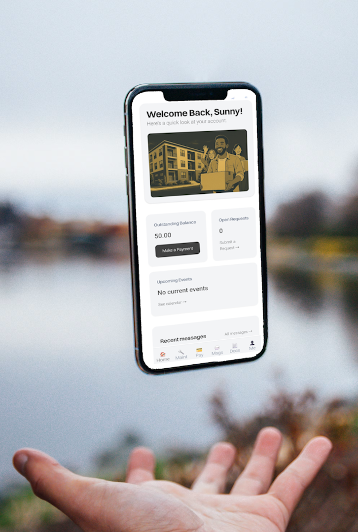 Cerasia Holdings Resident Portal on mobile devices
